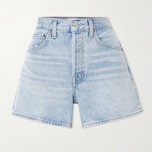 Agolde Light Blue Jean Shorts